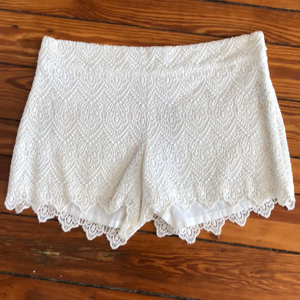 Anthro white lace shorts-REDUCED PRICE!